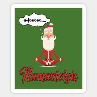 Hoooo...Namasleigh - Yoga Santa Magnet